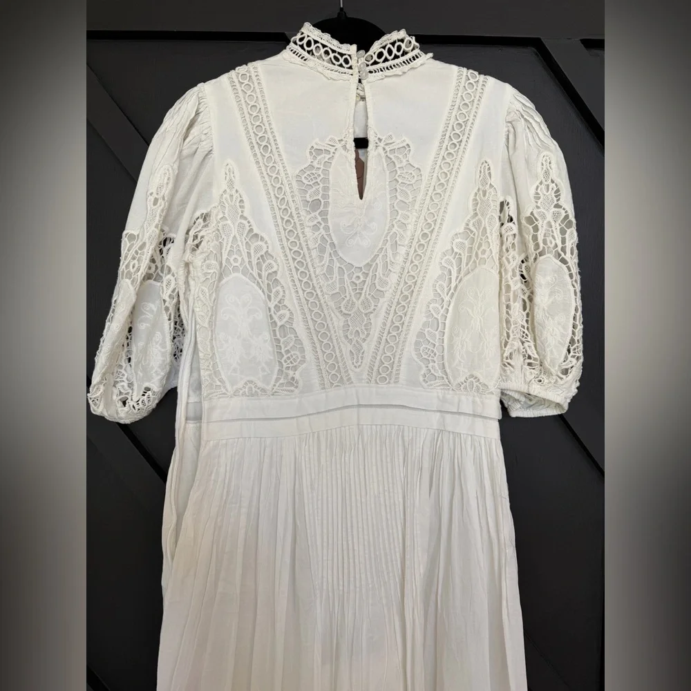 NWT Forever That Girl Mock-Neck Lace Maxi Dress in White, Size Small - Picture 11 of 15